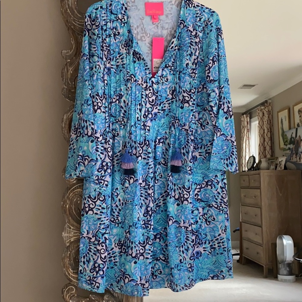 Lilly Pulitzer Marilina Tunic Dress Light Aqua